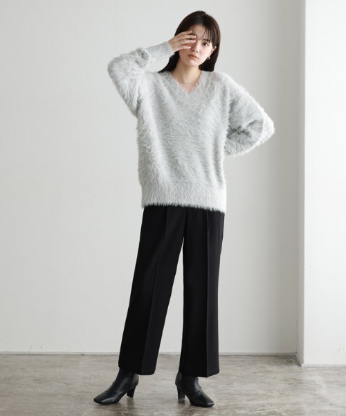 Pierrot（ピエロ）の「裏微起毛タックパンツ（その他パンツ・レディース・ブラック/ダークグリーン/アイボリー/ブラウン・L/PM/M/S）」の16枚目の写真