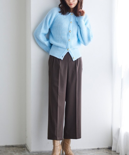 Pierrot（ピエロ）の「裏微起毛タックパンツ（その他パンツ・レディース・ブラック/ダークグリーン/アイボリー/ブラウン・L/PM/M/S）」の9枚目の写真