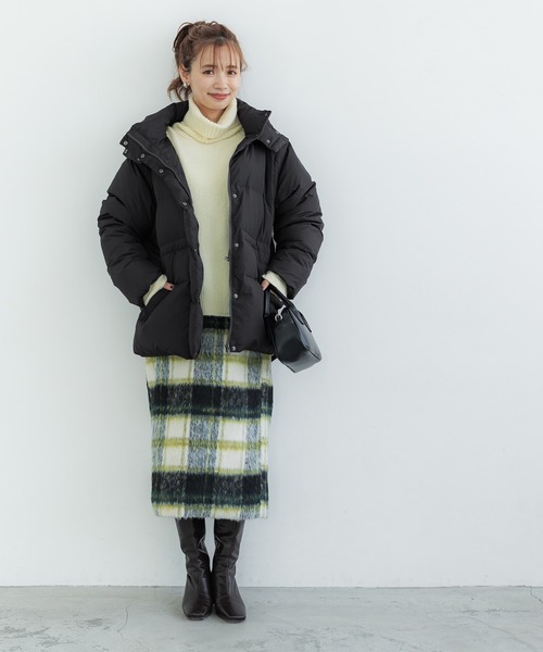 coca（coca）（コカ）の「フェザー混デタッチャブルダウンジャケット（ダウンジャケット/コート・レディース・グレー/ブラック・L/M）」の8枚目の写真