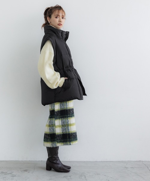 coca（coca）（コカ）の「フェザー混デタッチャブルダウンジャケット（ダウンジャケット/コート・レディース・グレー/ブラック・L/M）」の7枚目の写真