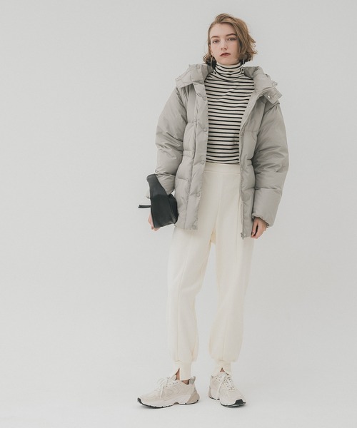 coca（coca）（コカ）の「フェザー混デタッチャブルダウンジャケット（ダウンジャケット/コート・レディース・グレー/ブラック・L/M）」の16枚目の写真