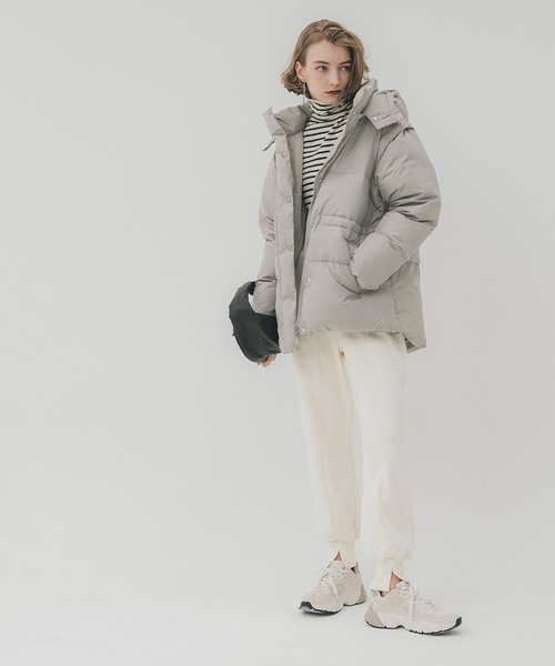 coca（coca）（コカ）の「フェザー混デタッチャブルダウンジャケット（ダウンジャケット/コート・レディース・グレー/ブラック・L/M）」の13枚目の写真