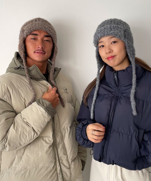 CANAL JEAN（キャナルジーン）の「El mar　フライトニットCAP（ニットキャップ/ビーニー・レディース・グレー/ベージュ・ONE SIZE）」の3枚目の写真