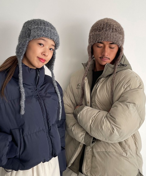 CANAL JEAN（キャナルジーン）の「El mar　フライトニットCAP（ニットキャップ/ビーニー・レディース・グレー/ベージュ・ONE SIZE）」の6枚目の写真