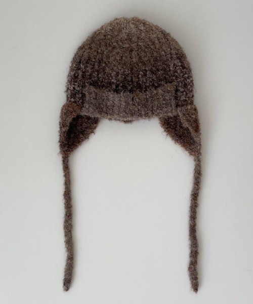 CANAL JEAN（キャナルジーン）の「El mar　フライトニットCAP（ニットキャップ/ビーニー・レディース・グレー/ベージュ・ONE SIZE）」の8枚目の写真