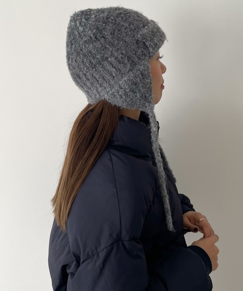 CANAL JEAN（キャナルジーン）の「El mar　フライトニットCAP（ニットキャップ/ビーニー・レディース・グレー/ベージュ・ONE SIZE）」の13枚目の写真