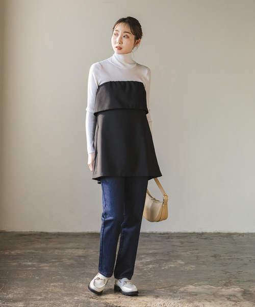 Noble（ノーブル）の「バックサテンベアトップブラウス（その他トップス・レディース・ベージュ/ブラック・36/38）」の12枚目の写真