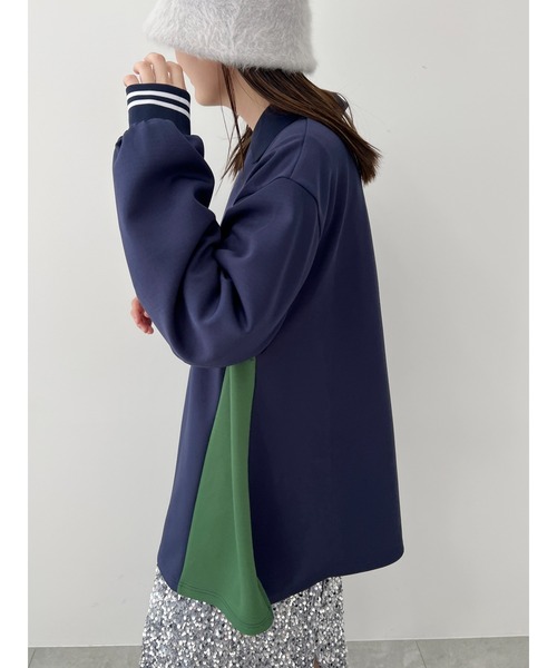 WC（ダブル シー）の「ユニフォームデザインビッグトップス（スウェット・レディース・ネイビー/ブラック/ブラウン・FREE）」の11枚目の写真