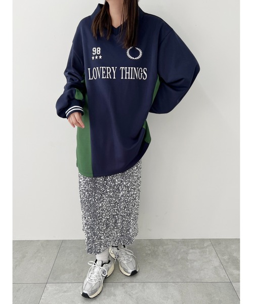 WC（ダブル シー）の「ユニフォームデザインビッグトップス（スウェット・レディース・ネイビー/ブラック/ブラウン・FREE）」の14枚目の写真