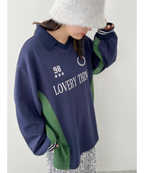 WC（ダブル シー）の「ユニフォームデザインビッグトップス（スウェット・レディース・ネイビー/ブラック/ブラウン・FREE）」の15枚目の写真