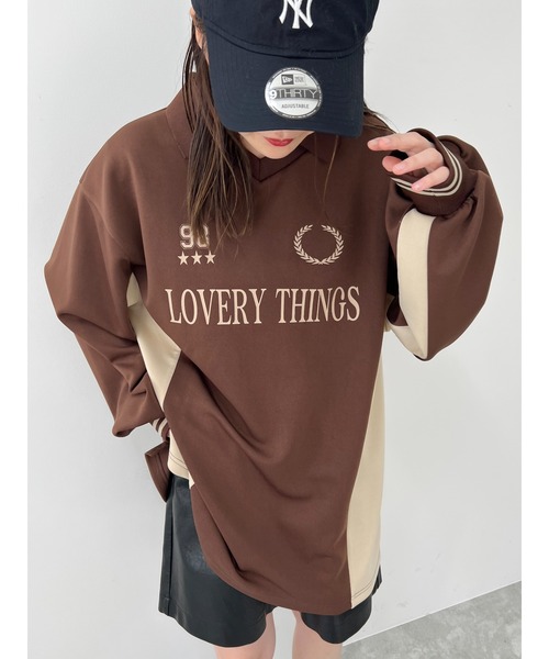 WC（ダブル シー）の「ユニフォームデザインビッグトップス（スウェット・レディース・ネイビー/ブラック/ブラウン・FREE）」の7枚目の写真