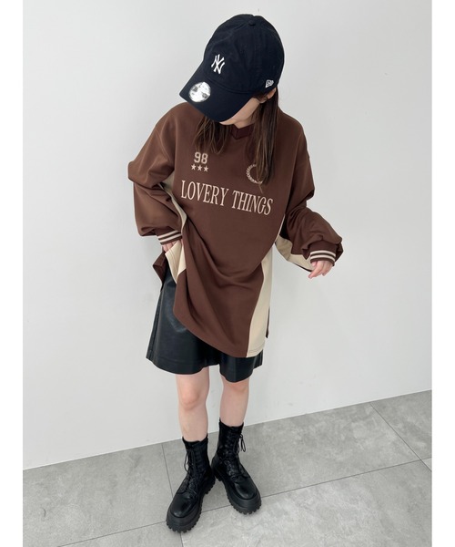 WC（ダブル シー）の「ユニフォームデザインビッグトップス（スウェット・レディース・ネイビー/ブラック/ブラウン・FREE）」の8枚目の写真