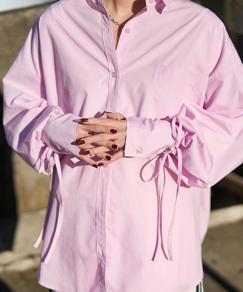 FREAK'S STORE（フリークスストア）の「袖リボン ビッグシャツ（シャツ