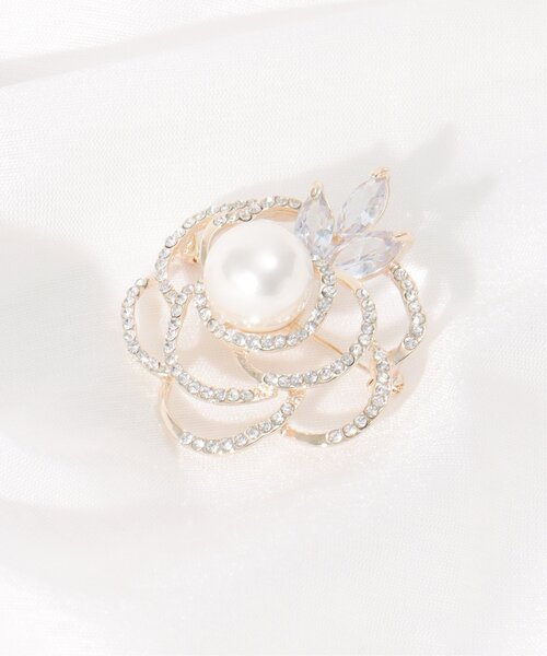 ikka（イッカ）の「【フォーマル対応】ブローチ 24（ブローチ/コサージュ・レディース・オフホワイト/ホワイト/ライトグレー/シルバーグレー・FREE）」の7枚目の写真