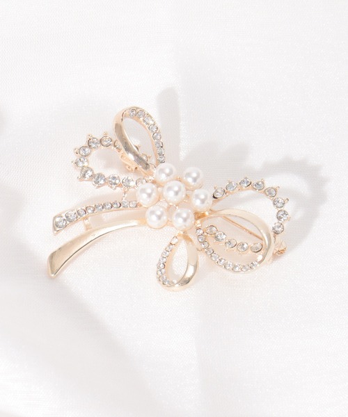 ikka（イッカ）の「【フォーマル対応】ブローチ 24（ブローチ/コサージュ・レディース・オフホワイト/ホワイト/ライトグレー/シルバーグレー・FREE）」の4枚目の写真