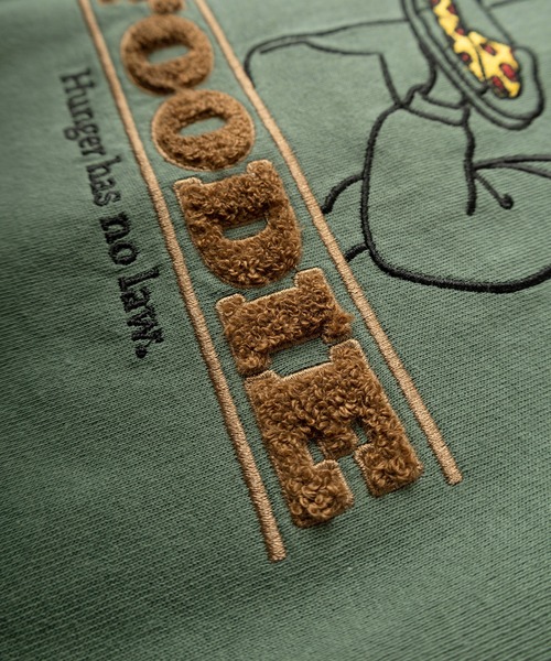 make a ray!(メイク ア レイ!)の「「FOODIE&Hangover's」ジェントルマン サガラ刺繍イラストデザイン ビッグシルエット ロングスリーブTシャツ/ロンT(Tシャツ/カットソー・メンズ・オフホワイト/ブラック系その他/ブラック/ホワイト/グリーン/ラベンダー・M/L)」の16枚目の写真