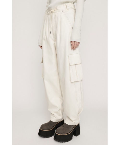 SLY（スライ）の「COMBI RELAX CUT PT コンビ リラックス カット パンツ（スウェットパンツ・レディース・アイボリー/グレー/ブラック・2/1）」の9枚目の写真