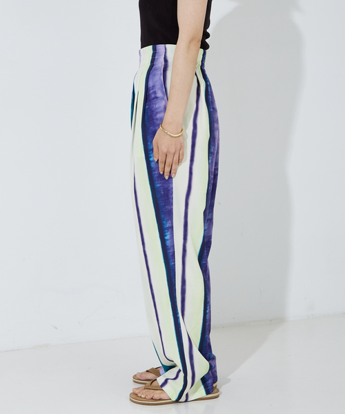 NOMINE（ノミネ）の「オリジナル柄 ストライプ タックパンツ（その他パンツ・レディース・オレンジ/パープル・S/M）」の5枚目の写真