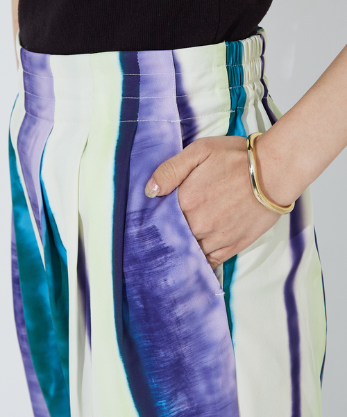 NOMINE（ノミネ）の「オリジナル柄 ストライプ タックパンツ（その他パンツ・レディース・オレンジ/パープル・S/M）」の8枚目の写真