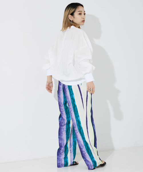 NOMINE（ノミネ）の「オリジナル柄 ストライプ タックパンツ（その他パンツ・レディース・オレンジ/パープル・S/M）」の13枚目の写真