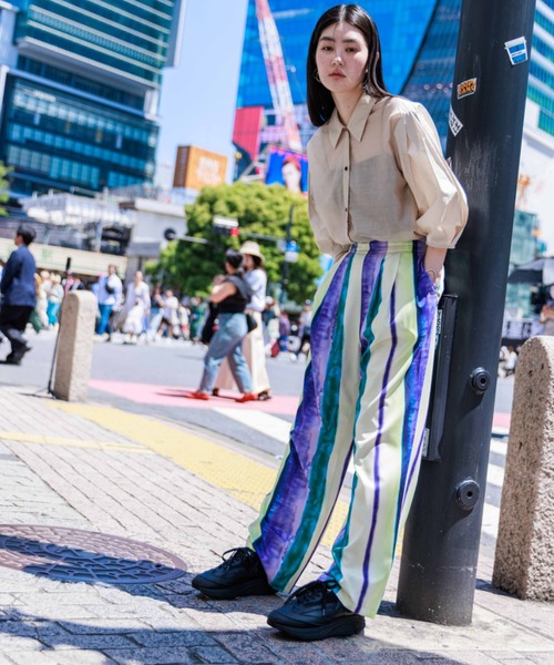 NOMINE（ノミネ）の「オリジナル柄 ストライプ タックパンツ（その他パンツ・レディース・オレンジ/パープル・S/M）」の20枚目の写真