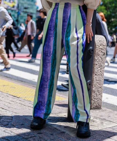 NOMINE（ノミネ）の「オリジナル柄 ストライプ タックパンツ（その他パンツ・レディース・オレンジ/パープル・S/M）」の22枚目の写真