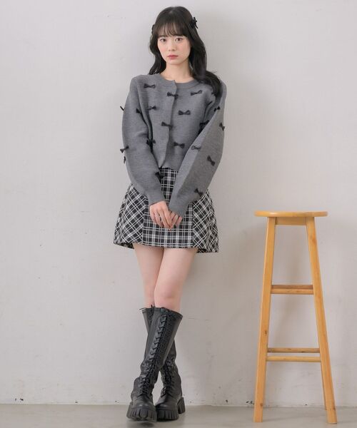 ems excite（エムズエキサイト）の「チビリボンNTカーデ（カーディガン/ボレロ・レディース・ナチュラル/ブラック/ライトグレー/ピンク・FREE）」の10枚目の写真