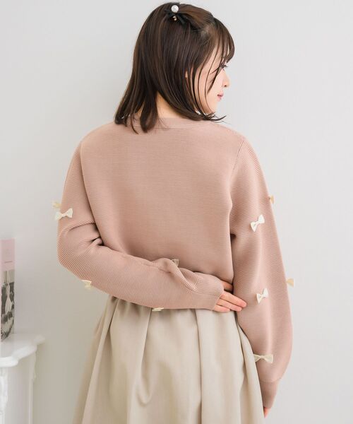 ems excite（エムズエキサイト）の「チビリボンNTカーデ（カーディガン/ボレロ・レディース・ナチュラル/ブラック/ライトグレー/ピンク・FREE）」の17枚目の写真