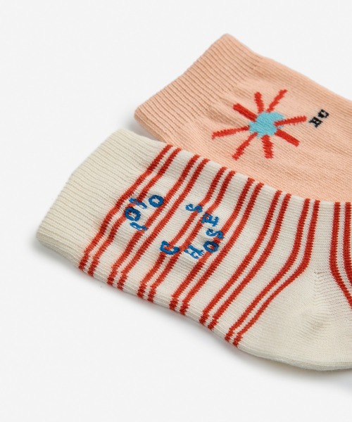 BOBO CHOSES(ボボショーズ)の「Baby Sun short socks pack x 2(ソックス/靴下・キッズ・ライトピンク・14-15cm/13-14cm)」の7枚目の写真
