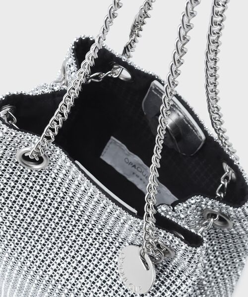 OPAQUE.CLIP(オペークドットクリップ)の「◆《新色追加》シャイニー巾着ショルダーバッグ【軽量/2WAY】(ショルダーバッグ・レディース・ブラック/グレー/ホワイト系3/ゴールド系その他/チャコール/ブラック系/ピンク系1・00)」の16枚目の写真