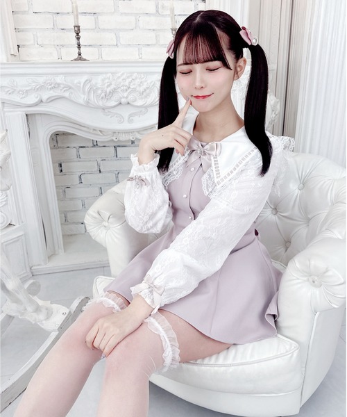 MA*RS(アメーバーマーズ)の「【二点セット】梯子レースセーラセットアップ(ワンピース・レディース・グレー/ブラック/ピンク・FREE)」の19枚目の写真