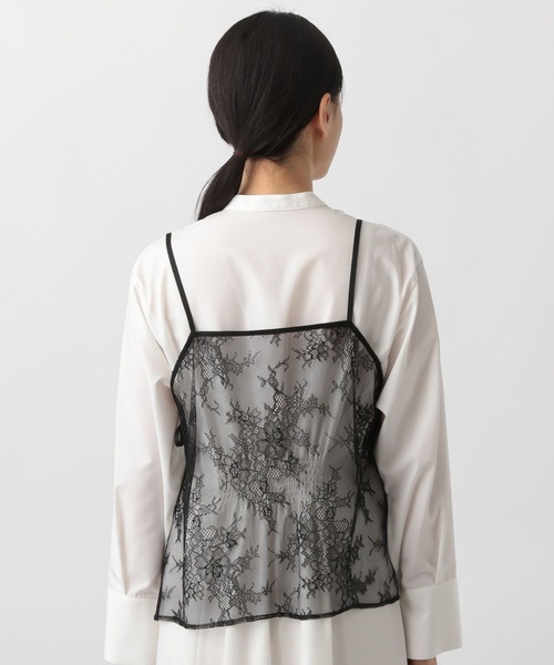 A part by（アパートバイ）の「レースキャミ2Pセットワンピース（シャツワンピース・レディース・オフホワイト/ライトブルー・FREE）」の8枚目の写真