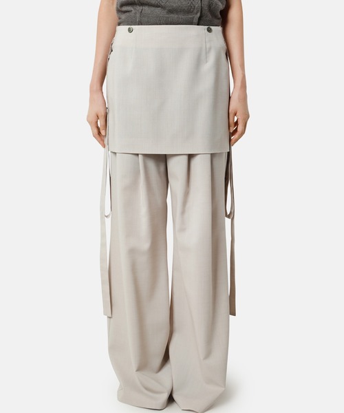iRENE(アイレネ)の「エプロントラウザー / Apron Trousers(その他パンツ・レディース・ライトブルー/ライトベージュ・34/36/38)」の5枚目の写真