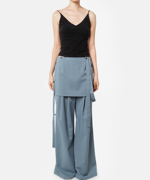 iRENE(アイレネ)の「エプロントラウザー / Apron Trousers(その他パンツ・レディース・ライトブルー/ライトベージュ・34/36/38)」の10枚目の写真