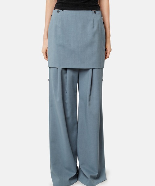 iRENE(アイレネ)の「エプロントラウザー / Apron Trousers(その他パンツ・レディース・ライトブルー/ライトベージュ・34/36/38)」の12枚目の写真
