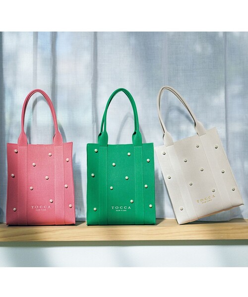 TOCCA RHYTHM OF PEARL KNITBAG ニットバッグ TOCCA（トッカ）の「RHYTHM OF PEARL KNITBAG ニットバッグ（トート