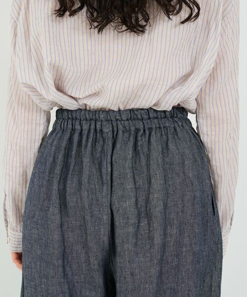 conges payes ADIEU TRISTESSE（コンジェ ペイエ アデュートリステス）の「テーパードリネンイージーパンツ（その他パンツ・レディース・ベージュ/ネイビー/ライトグリーン/ストライプ・38）」の21枚目の写真