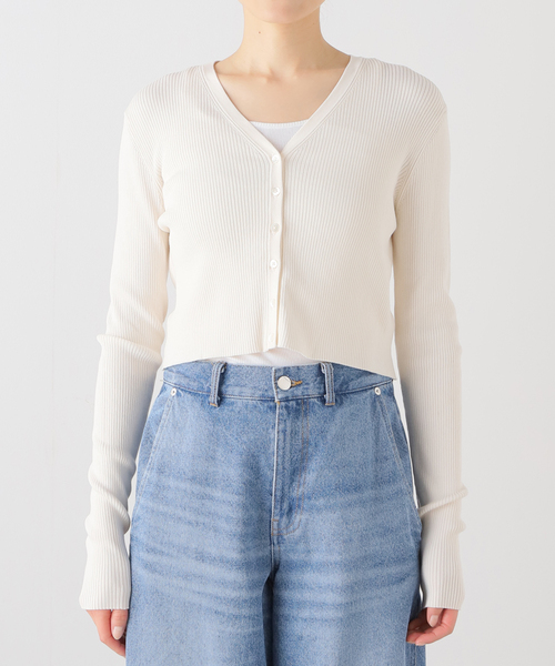 セール】V-Neck Cropped カーディガン（カーディガン/ボレロ）｜Plage