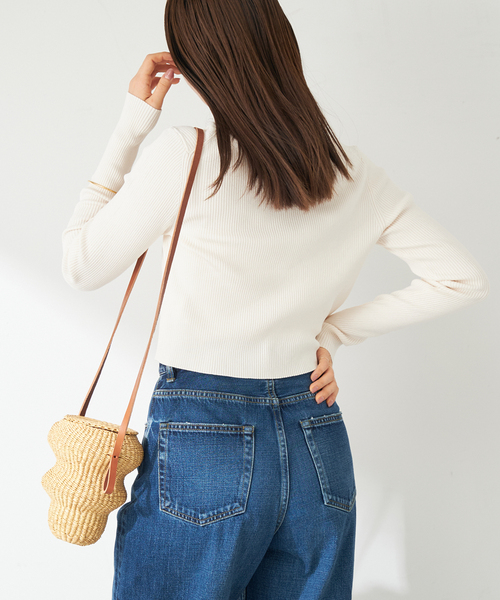 plage（プラージュ）の「V-Neck Cropped カーディガン（カーディガン/ボレロ・レディース・ブラック/サックスブルー/アイボリー/グリーン・FREE）」の8枚目の写真