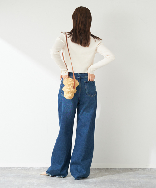 plage（プラージュ）の「V-Neck Cropped カーディガン（カーディガン/ボレロ・レディース・ブラック/サックスブルー/アイボリー/グリーン・FREE）」の9枚目の写真