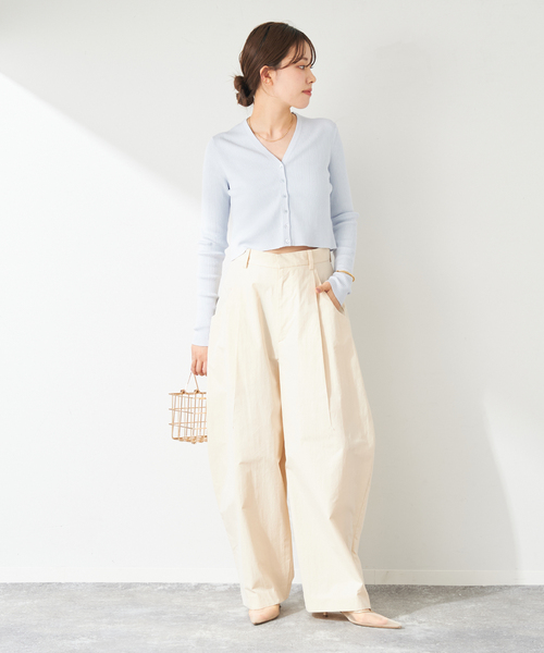 plage（プラージュ）の「V-Neck Cropped カーディガン（カーディガン/ボレロ・レディース・ブラック/サックスブルー/アイボリー/グリーン・FREE）」の15枚目の写真