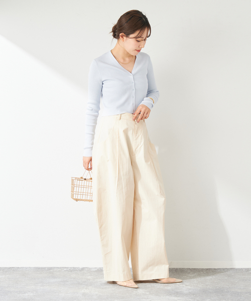 plage（プラージュ）の「V-Neck Cropped カーディガン（カーディガン/ボレロ・レディース・ブラック/サックスブルー/アイボリー/グリーン・FREE）」の16枚目の写真