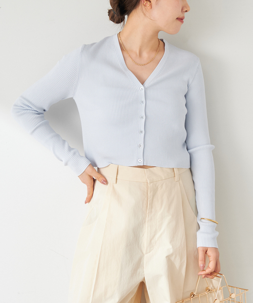 セール】V-Neck Cropped カーディガン（カーディガン/ボレロ