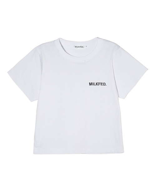 MILKFED.（ミルクフェド）の「STENCIL LOGO COMPACT S/S TEE（Tシャツ/カットソー・レディース・ホワイト/ブラック/ネイビー・S/M）」の2枚目の写真