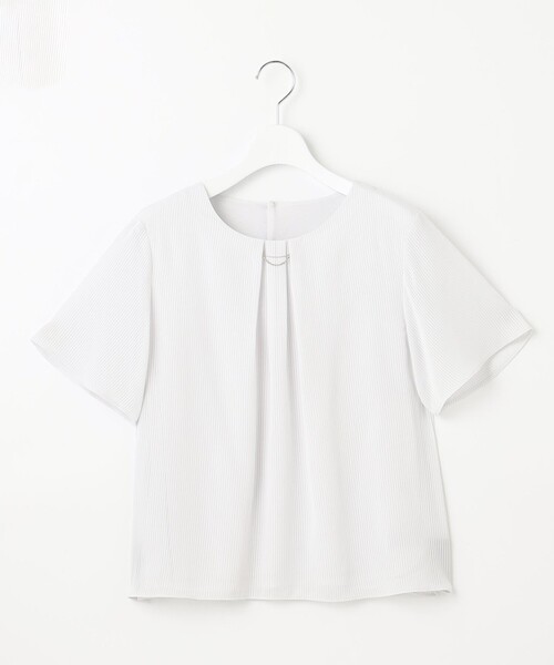 J.PRESS Ladies(J.プレス レディス)の「シアーストライプ カットソー(Tシャツ/カットソー・レディース・ライトグレー系1/ホワイト系1/ホワイト系・SMALL)」の14枚目の写真