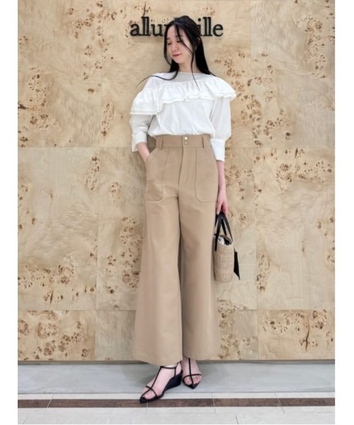 allureville(アルアバイル)の「ハイウエストベイカーパンツ(その他パンツ・レディース・ベージュ/ネイビー・1/2)」の18枚目の写真