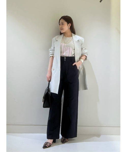 allureville(アルアバイル)の「ハイウエストベイカーパンツ(その他パンツ・レディース・ベージュ/ネイビー・1/2)」の19枚目の写真