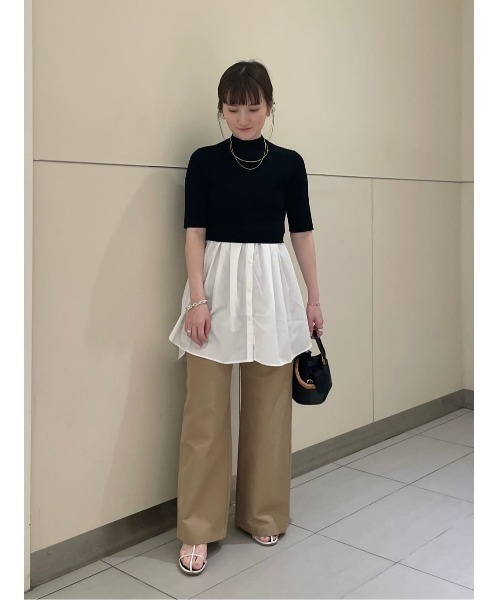 allureville(アルアバイル)の「ハイウエストベイカーパンツ(その他パンツ・レディース・ベージュ/ネイビー・1/2)」の22枚目の写真