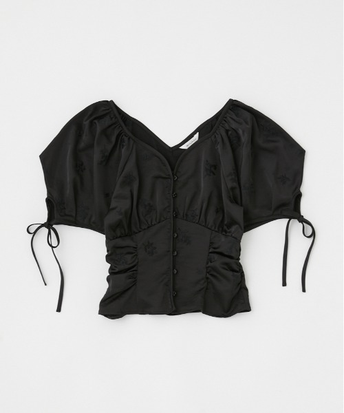 MOUSSY（マウジー）の「BUTTERFLY SLEEVE ブラウス（シャツ/ブラウス・レディース・ブラック/ベージュ系その他/ブラック系その他・2/1）」の2枚目の写真