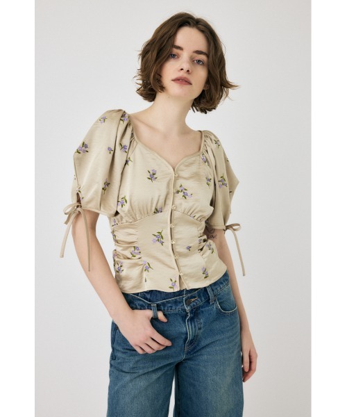 MOUSSY（マウジー）の「BUTTERFLY SLEEVE ブラウス（シャツ/ブラウス・レディース・ブラック/ベージュ系その他/ブラック系その他・2/1）」の6枚目の写真